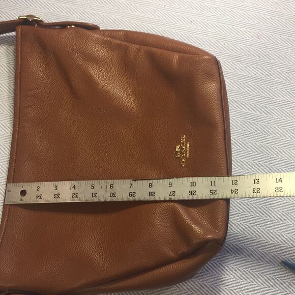 s-l400.jpg Coach Classic Shoulder BAG with Dust Bag, Brown Pebbled leather Adjustable strap